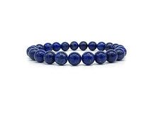Carica l'immagine nel visualizzatore di Gallery, Bracciale Lapislazzuli Donna, Pietre Dure Naturali, Elastico 19 cm, Fatto a... - Ilgrandebazar