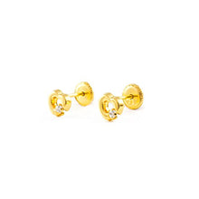 Carica l'immagine nel visualizzatore di Gallery, Monde Petit T1847P - Orecchini per bambini, oro giallo 18k (750) - Ilgrandebazar