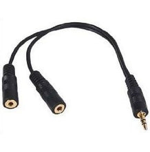 Carica l'immagine nel visualizzatore di Gallery, Psylins - Sdoppiatore per altoparlante e auricolari/cuffie, 3,5 mm nero