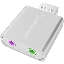 Carica l'immagine nel visualizzatore di Gallery, Sabrent Adattatore USB Audio Esterno Stereo per Windows e Mac. Plug &amp; Play...