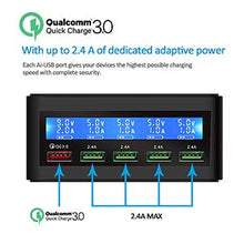 Carica l'immagine nel visualizzatore di Gallery, Caricabatterie USB QC 50W con Schermo LCD costituito da 4 Porte 818 Black - Ilgrandebazar