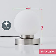 Carica l'immagine nel visualizzatore di Gallery, Lampada da comodino, forma a sfera, interruttore touch, luce Sfera Bianca - Ilgrandebazar