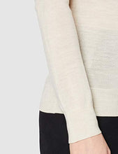 Carica l'immagine nel visualizzatore di Gallery, Marchio Amazon - MERAKI Pullover Lana Merino Donna Collo 48, Beige (Oatmeal) - Ilgrandebazar