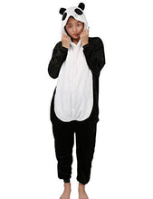 Carica l'immagine nel visualizzatore di Gallery, Très Chic Mailanda Pigiama Animale M per altezza 158-168cm, Nero Panda - Ilgrandebazar