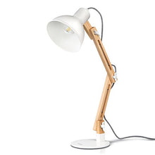 Carica l'immagine nel visualizzatore di Gallery, Tomons lampada da lettura design legno classico, tavolo, Bianco - Ilgrandebazar