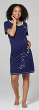 Carica l'immagine nel visualizzatore di Gallery, HAPPY MAMA Donna Set Vestaglia e Camicia da Notte 42-44, Grigio &amp; Marina - Ilgrandebazar