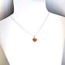 Carica l'immagine nel visualizzatore di Gallery, Collana a catena in argento sterling 925 18 pollici con pendente a cuore in... - Ilgrandebazar