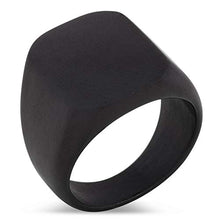 Carica l'immagine nel visualizzatore di Gallery, Akitsune Iustitia Anello | Design-Anello Donna Uomo Sigillo Nero Opaco - Ilgrandebazar
