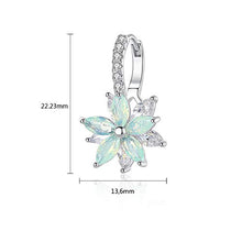Carica l'immagine nel visualizzatore di Gallery, Orecchini donna in argento sterling con zircone a forma di Blue