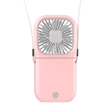 Carica l'immagine nel visualizzatore di Gallery, McNory USB Portatile Ricaricabile Fan Mini Pieghevole Neck Rosa