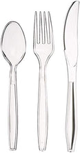 Carica l'immagine nel visualizzatore di Gallery, AmazonBasics - Set di 150 posate in plastica, 50 forchette, 50 cucchiai, 150 - Ilgrandebazar
