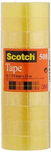 Carica l'immagine nel visualizzatore di Gallery, Scotch Nastro Adesivo 3M, Trasparente Acrilico, 15 mm x 33 m, Confezione Torretta da 10 Pezzi