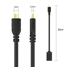 Carica l'immagine nel visualizzatore di Gallery, Cavo Micro HDMI a HDMI,GANA Adattatore Maschio a a - Ilgrandebazar