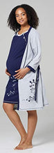 Carica l'immagine nel visualizzatore di Gallery, HAPPY MAMA Donna Set Vestaglia e Camicia da Notte 42-44, Grigio &amp; Marina - Ilgrandebazar