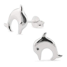 Carica l'immagine nel visualizzatore di Gallery, Monkimau Orecchini da donna a forma di delfino, in argento Sterling 925