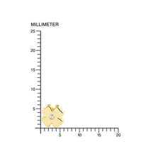 Carica l'immagine nel visualizzatore di Gallery, Orecchini per bambini trifoglio - oro giallo 18K (750)