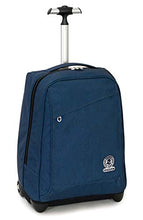 Carica l'immagine nel visualizzatore di Gallery, Trolley Invicta Benin Recycled, Blu, 35 Lt, 2in1 Zaino con Sollevamento Blu