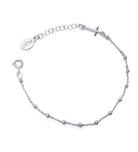 Carica l'immagine nel visualizzatore di Gallery, Bracciale Rosario In Argento 925 - Con Croce E Madonna - Linea Italia... - Ilgrandebazar