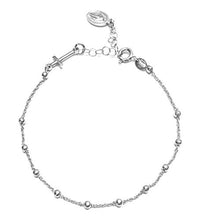 Carica l'immagine nel visualizzatore di Gallery, Bracciale Rosario In Argento 925 - Con Croce E Madonna - Linea Italia... - Ilgrandebazar