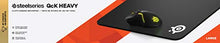 Carica l'immagine nel visualizzatore di Gallery, SteelSeries QcK Heavy, Tappetino per Mouse da Gioco, 45 x 40 x 6 Grande, Nero