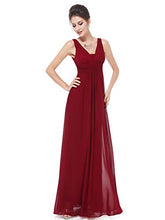 Carica l'immagine nel visualizzatore di Gallery, Ever-Pretty Vestito da Damigella Donna Linea ad A Scollo a V 40, Borgogna - Ilgrandebazar