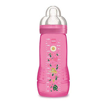 Carica l'immagine nel visualizzatore di Gallery, MAM Biberon Seconda Età colorato, 330 ml, da 6 Mesi, Set di 2, Rosa - Ilgrandebazar