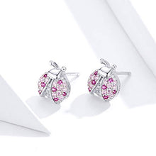 Carica l'immagine nel visualizzatore di Gallery, Orecchini a perno a forma di coccinella, in argento Sterling, per ragazze e...