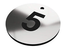 Carica l'immagine nel visualizzatore di Gallery, OriginDesigned - Portachiavi Circolare, numerato da 1 a 5, in plastica...