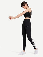 Carica l'immagine nel visualizzatore di Gallery, adidas Essentials High-Waisted Logo Leggings Leggings, Black/White, M Donna