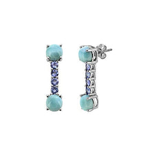 Carica l'immagine nel visualizzatore di Gallery, YoTreasure - Orecchini a perno in argento Sterling 925 con tanzanite... - Ilgrandebazar