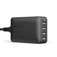 Carica l'immagine nel visualizzatore di Gallery, RAVPower - Caricatore da Muro RAVPower, 4 Porte USB (40W/8A Max, 2.4A Nero - Ilgrandebazar