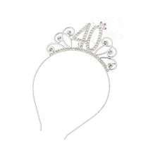 Carica l'immagine nel visualizzatore di Gallery, 40 Anni di Compleanno Donna Tiara Birthday Corona 40 Glitter...