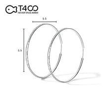 Carica l'immagine nel visualizzatore di Gallery, T400 Orecchini Cerchio Argento 925 Creoli per Donna Ragazze Sleeper Regali...