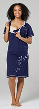 Carica l'immagine nel visualizzatore di Gallery, HAPPY MAMA Donna Set Vestaglia e Camicia da Notte 42-44, Grigio &amp; Marina - Ilgrandebazar