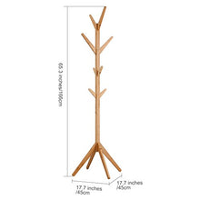 Carica l'immagine nel visualizzatore di Gallery, Appendiabiti di Bambo Tipo Albero con 8 Ganci in 4 Livelli Bamboo