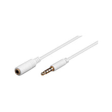 Carica l'immagine nel visualizzatore di Gallery, Goobay 62360 Prolunga Audio e Cuffie AUX, 4 Pin da 3.5mm Slim, CU, Bianca,...