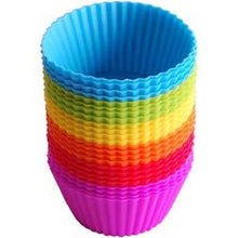 Carica l'immagine nel visualizzatore di Gallery, STAMPI per Dolci in Silicone, 24 PIROTTINI Silicone Muffin E Dolci,...