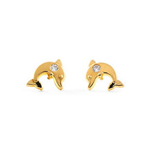 Carica l'immagine nel visualizzatore di Gallery, Monde Petit T1817P -Orecchini per bambini, oro giallo 18k (750) - Ilgrandebazar