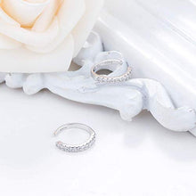 Carica l'immagine nel visualizzatore di Gallery, Milacolato 925 Sterling Silver CZ Pave Ear Cuffs Orecchini a Tono Argento - Ilgrandebazar