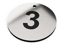 Carica l'immagine nel visualizzatore di Gallery, OriginDesigned - Portachiavi Circolare, numerato da 1 a 5, in plastica...