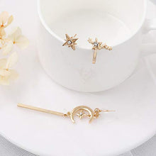 Carica l'immagine nel visualizzatore di Gallery, Orecchini di moda Jovono con strass Luna e orecchini a forma stella per...
