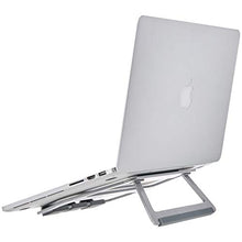 Carica l'immagine nel visualizzatore di Gallery, AmazonBasics - Supporto richiudibile in alluminio per PC portatili Argento