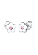Carica l'immagine nel visualizzatore di Gallery, Elli Orecchini da Bambina in Argento 925 con Cristallo Rosa - Ilgrandebazar