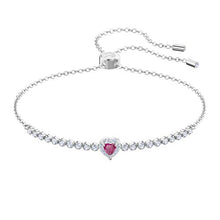 Carica l'immagine nel visualizzatore di Gallery, Swarovski Bracciale One, Cristallo Rosso, Rodiato, da Donna - Ilgrandebazar