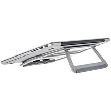 Carica l'immagine nel visualizzatore di Gallery, AmazonBasics - Supporto richiudibile in alluminio per PC portatili Argento