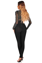 Carica l'immagine nel visualizzatore di Gallery, MASHIKOU Body Nero Donna Elegante Vintage Bodysuit Estivi Mesh M, Nero-4 - Ilgrandebazar