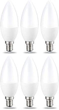 Carica l'immagine nel visualizzatore di Gallery, AmazonBasics Lampadina LED E14 a Candela, 5.5W Confezione da 6, Bianco Caldo - Ilgrandebazar