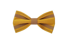 Carica l'immagine nel visualizzatore di Gallery, Papillon padre e figlio giallo oro a strisce linea autunno 2020 handmade... - Ilgrandebazar