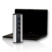 Carica l'immagine nel visualizzatore di Gallery, Premium presa angolare 4 X Schuko in alluminio per cucina, ufficio, mobili....
