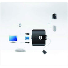 Carica l'immagine nel visualizzatore di Gallery, Aten CS22U KVM Switch 2-> 1 USB Black - Ilgrandebazar